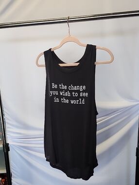 GRAYSON/THREADS "BE THE CHANGE" QUOTE TANK TOP